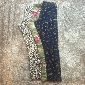 3 pairs girls leggings